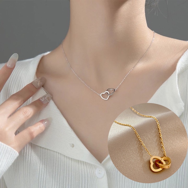 Vòng cổ Mặt Hình Trái Tim/Hình Học Đơn Giản Thanh Lịch Thời Trang Cho Nữ Dự Tiệc Cưới