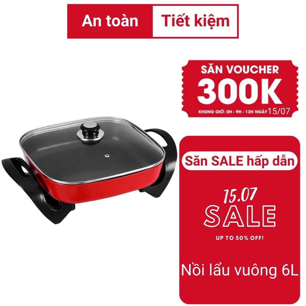 Nồi lẩu điện 3.5L - chảo điện đa năng cao cấp Hongshuanxi Bolo_shop1