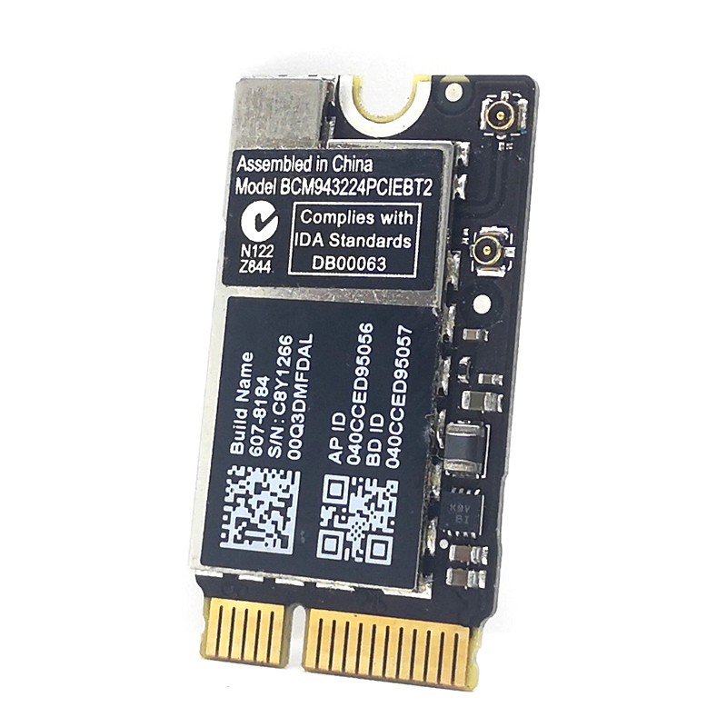 Card Wifi Bcm943224Pciebt2 Không Dây 600m 2.4 & 5g Wifi Cho Mac Os Macbook Air A1370 A1369 A1465 A1466 Mc505 965 | BigBuy360 - bigbuy360.vn