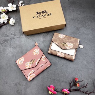 Ví Coach hoa dáng bì thư mini cho nữ