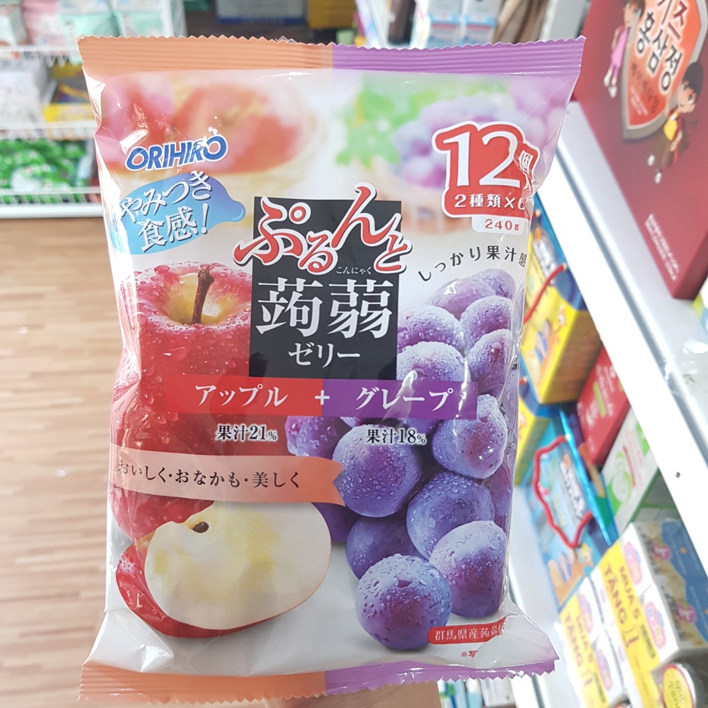 THẠCH RAU CÂU TRÁI CÂY ORIHIRO 240G 12 VIÊN
