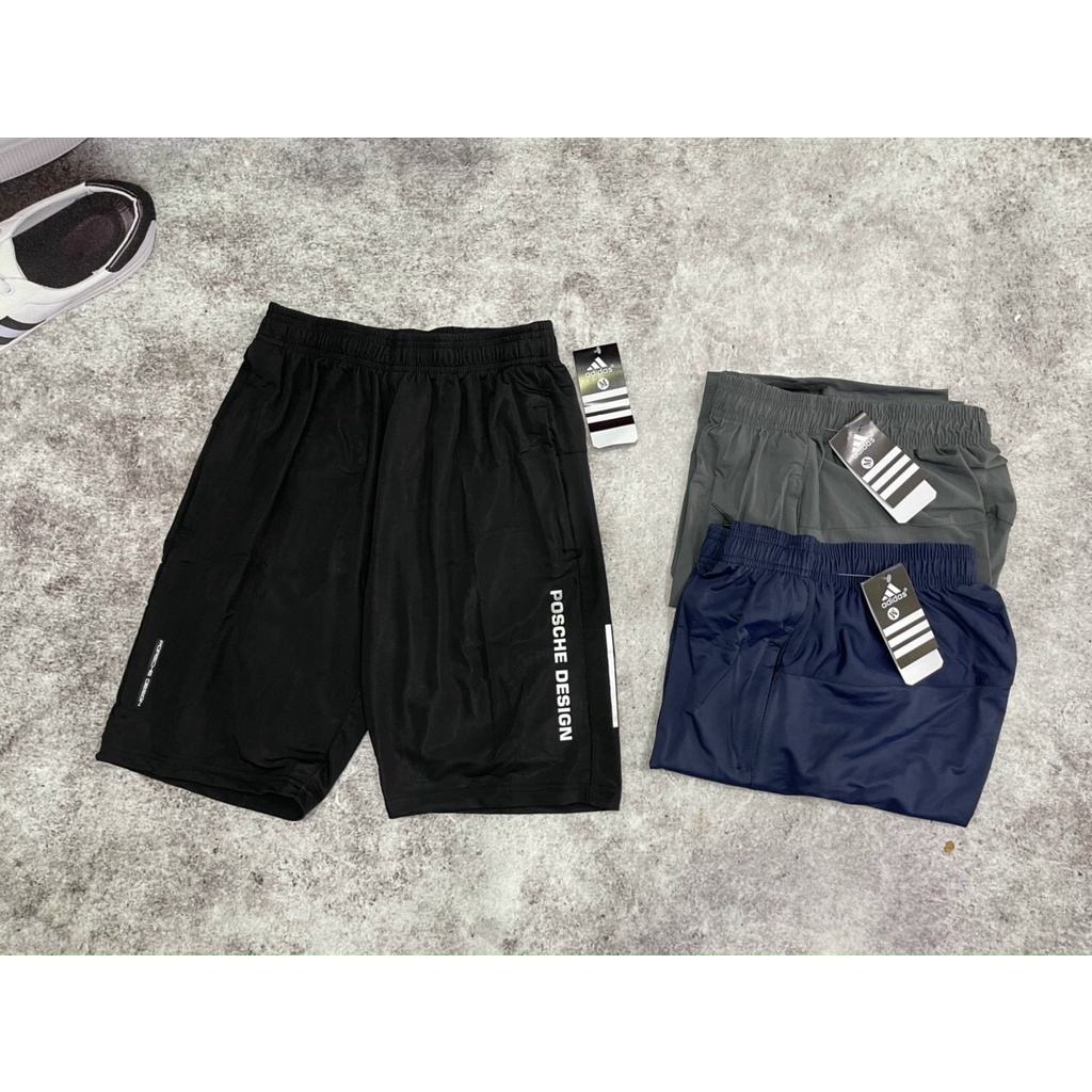 Quần Short Thể Thao Nam In Chữ, Quần Tập Gym Nam Có Túi Khóa [Ảnh Chụp