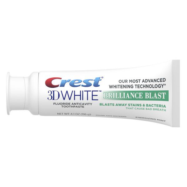[DATE 2023] Kem đánh răng Trắng Răng Crest 3D White Brilliance Blast 116g xanh lá