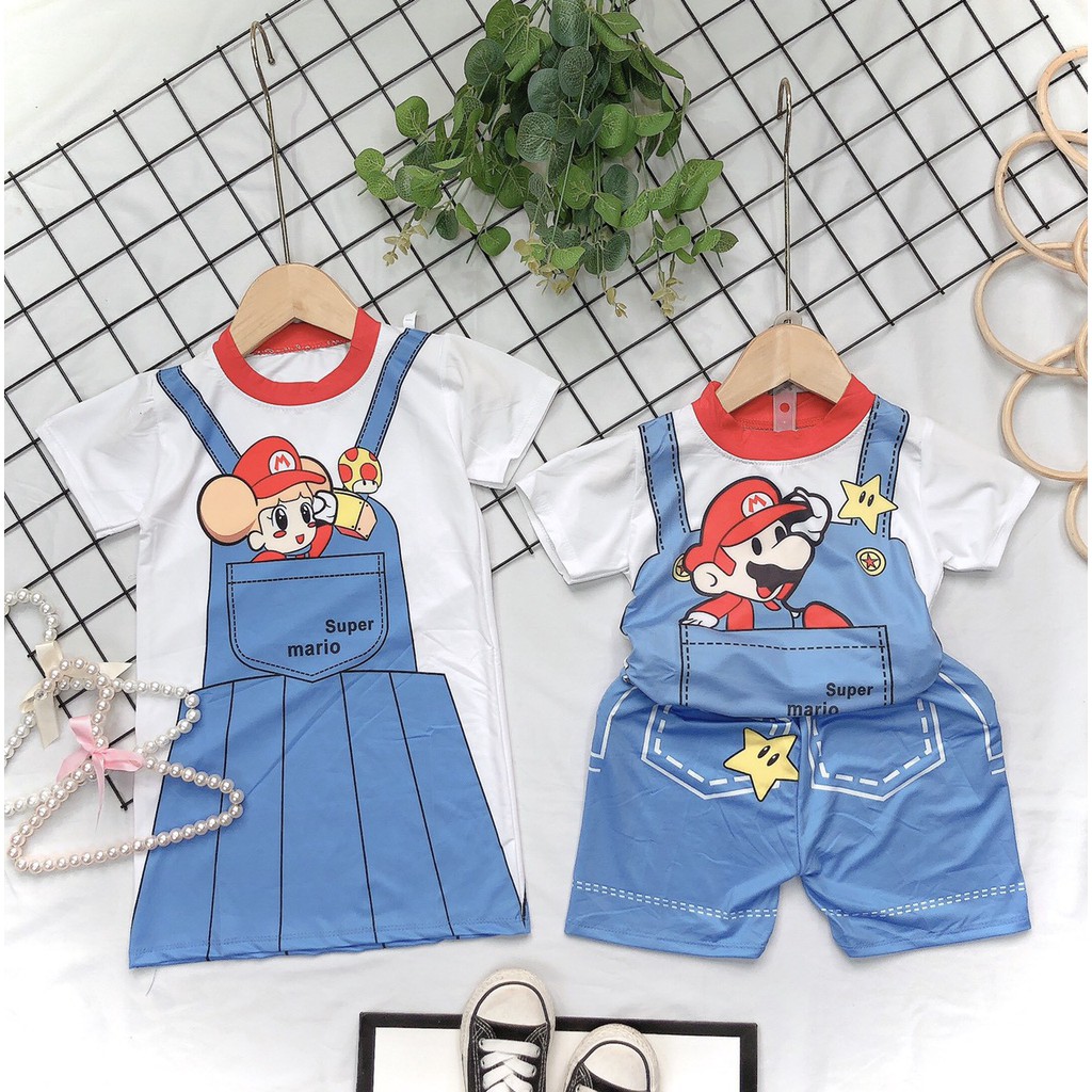 Quần áo cặp anh em Mario