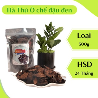 Hà thủ ô chế đậu đen ⚡ loại tốt nhất ⚡ hà thủ ô chế đậu đen làm mượt tóc, kích thích tóc mọc dài khỏe khoắn- 500g