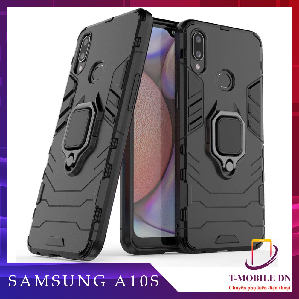 Ốp lưng Samsung A10s, Ốp iron man chống sốc kèm nhẫn iring chống xem video tiện lợi cho Samsung A10s