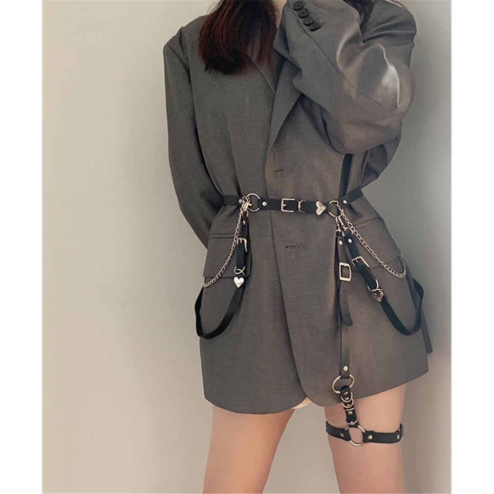 Thắt lưng phối dây xích đeo đùi 22581