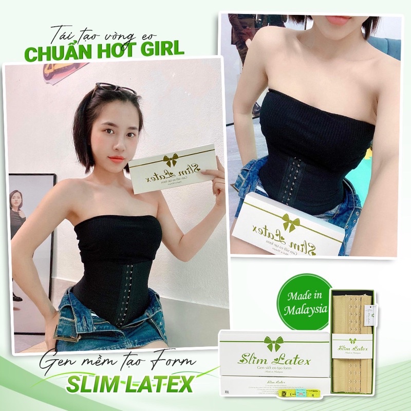 Đai nịt bụng giảm mỡ Slim Latex đai Latex chính hãng giảm eo thon