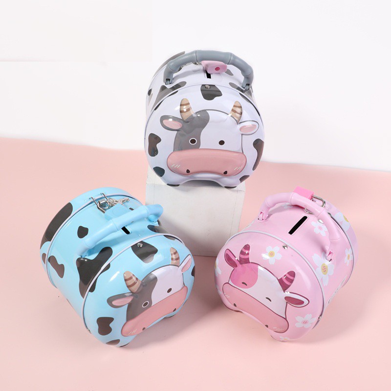 Két Sắt Cho Bé Đựng Tiền Mini Hình Trâu Chuột Và Heo