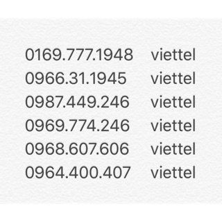 Sim số đẹp viettel khuyến mãi đồng giá 600k/sim