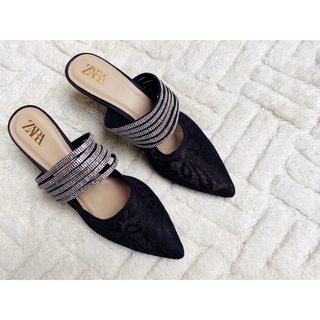 Guốc ren ZARA quai đá