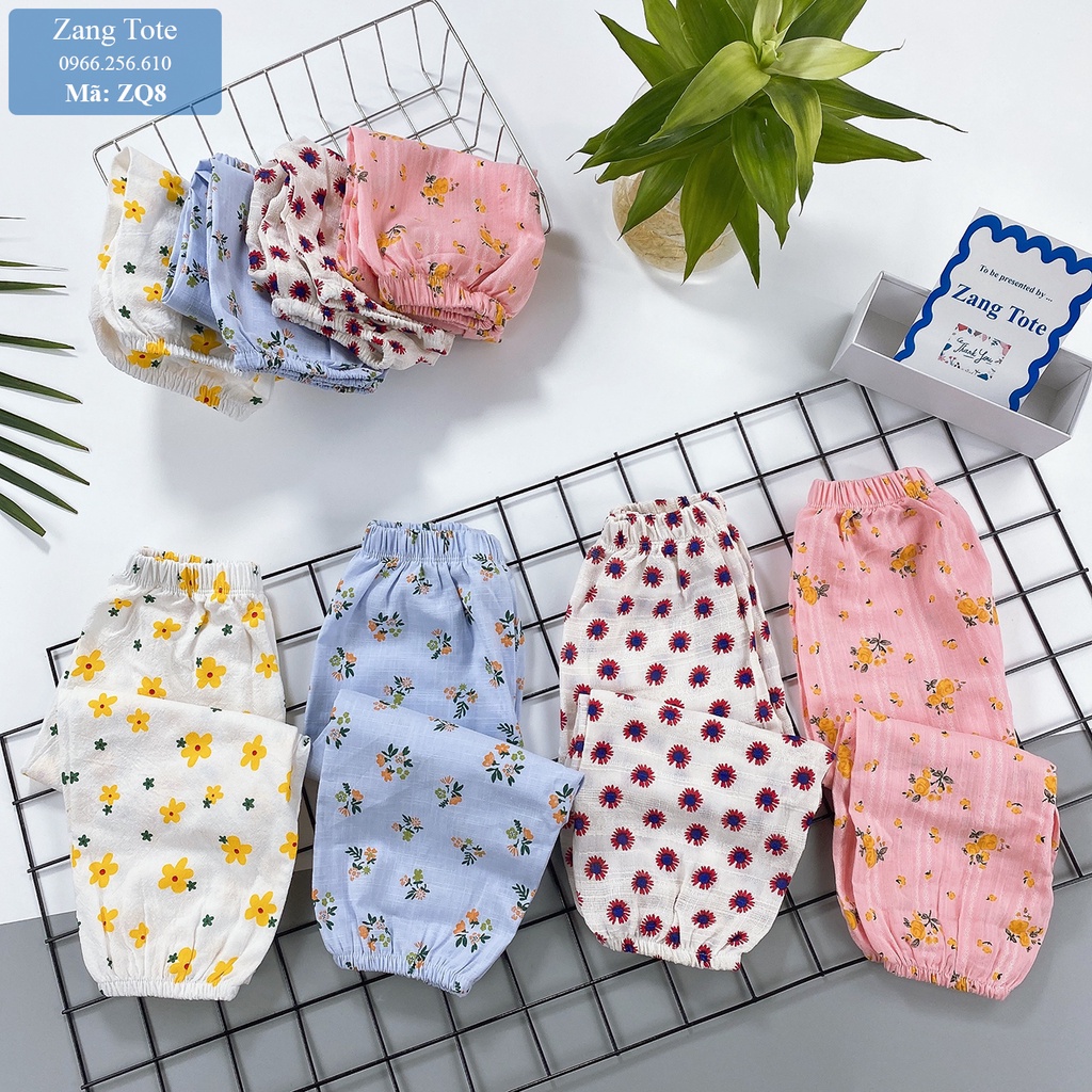 Quần hoa Alibaba cho bé gái chất đũi xước Nhật cao cấp cực xinh đáng yêu ZQ8 - Zang Tote