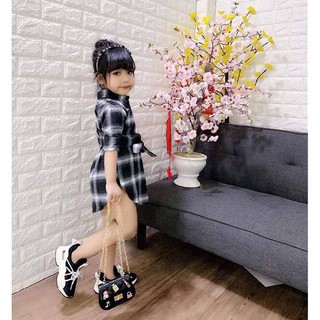 Váy sơ mi lụa cho bé gái (ảnh thật)