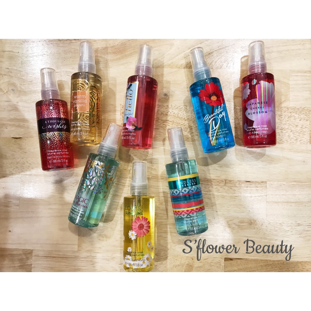 BST Truyền Thống | Travel Size 88ml | Xịt Thơm Nước Hoa Toàn Thân Mini Bath & Body Works Fine Fragrance Mist