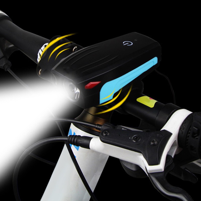 Đèn pha siêu sáng có điều khiển và còi cho xe đạp