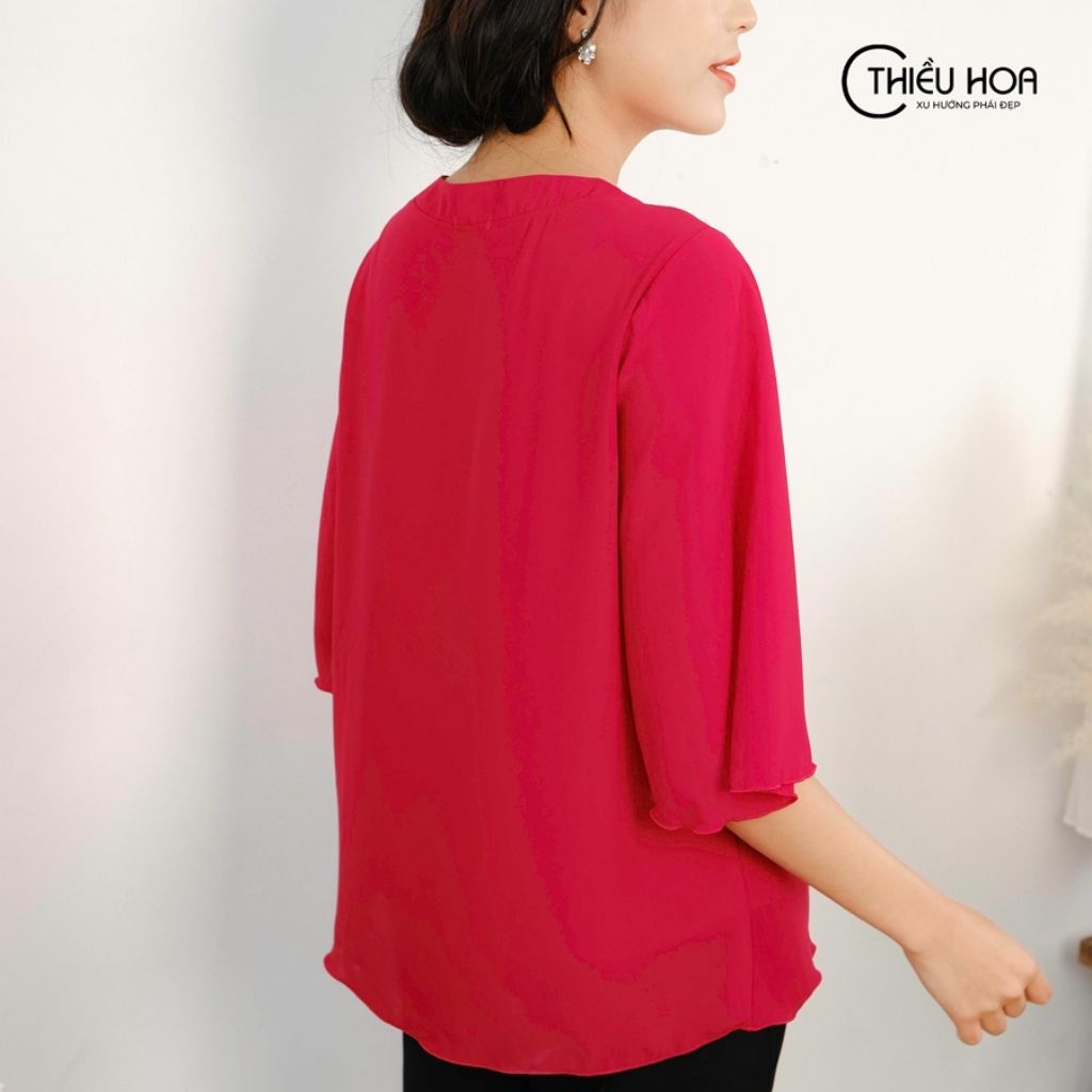 Áo Trung Niên Nữ Phong Cách Thanh Lịch Cho Phụ Nữ Tuổi Trung Niên Thương Hiệu Thiều Hoa K667
