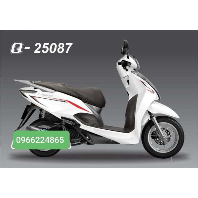 Tem lead tem rời in bản ba lớp mầu đỏ đen dán cho xe Lead