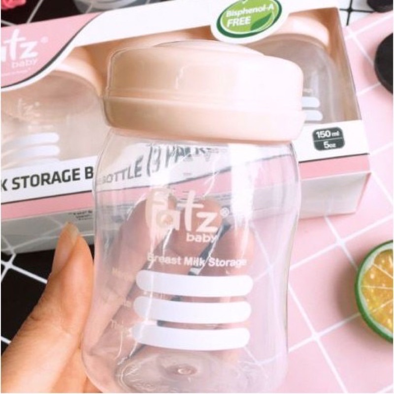 Bộ 3 bình trữ sữa mẹ 150ml FatzBaby FB0120N