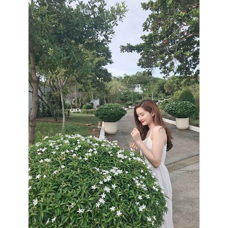 Đầm maxi trắng hai dây đan ngực (hàng thiết kế cao cấp) | BigBuy360 - bigbuy360.vn