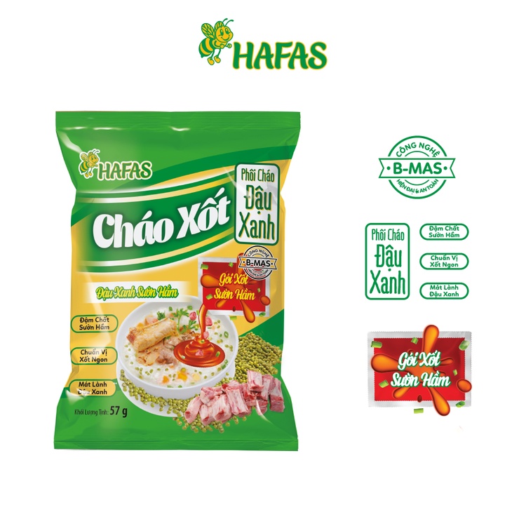 - Cháo ăn liền HAFAS - Nàng thơm thịt bằm - thịt gà/Cháo sốt rong biển
