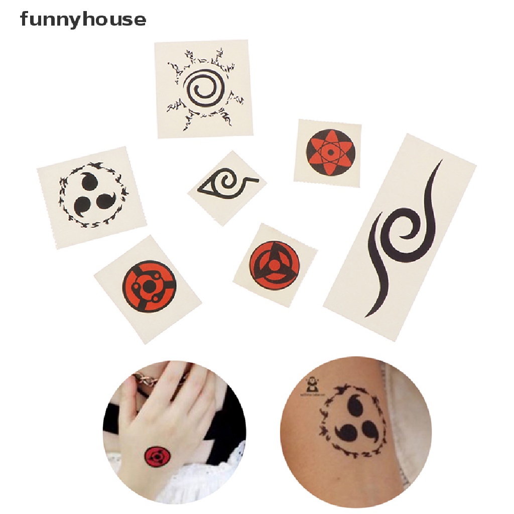 Hình Xăm Dán Tạm Thời Chống Nước Hình Naruto Sharingan