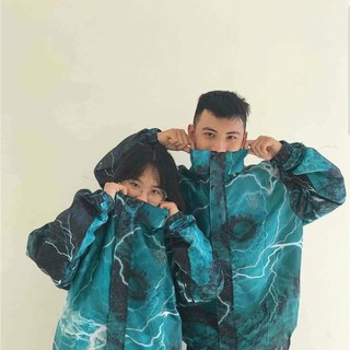 Áo khoác dù form rộng in phản quang, áo khoác dù nam nữ phong cách TH08