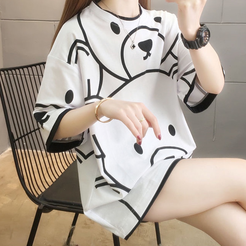 Áo Thun Ngắn Tay In Họa Tiết Hoạt Hình Thời Trang