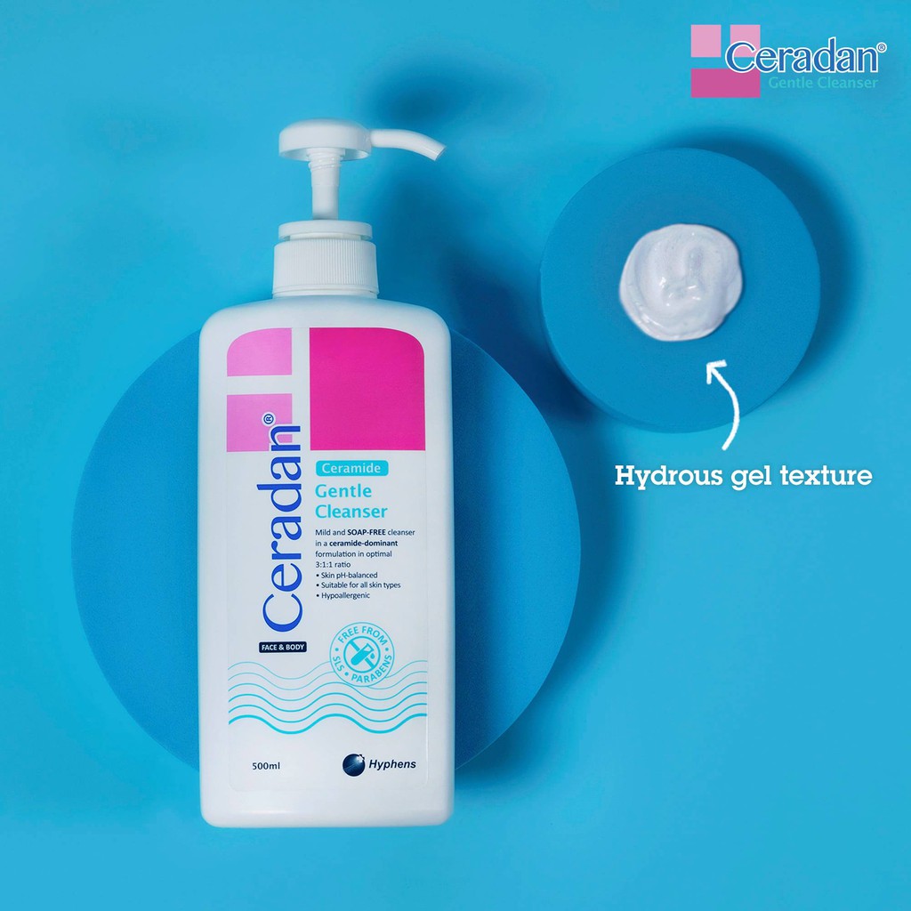 Gel làm sạch da Ceradan Gentle Cleanser đa năng cho da nhạy cảm