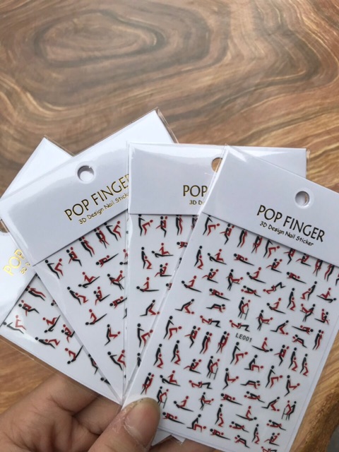 Sticker 3d dán móng tay nail mẫu mới LE001