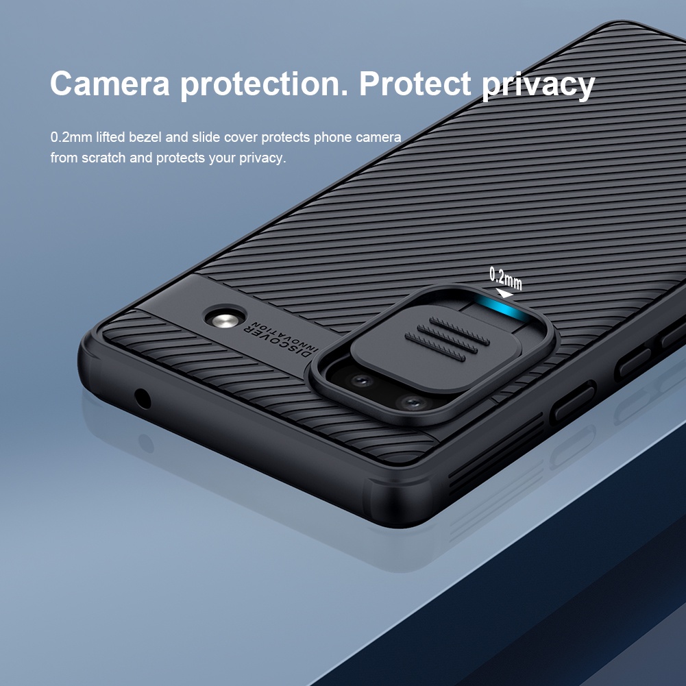 Ốp điện thoại Nillkin bằng tpu+pc chống sốc có nắp trượt bảo vệ camera thích hợp cho Google Pixel 6A
