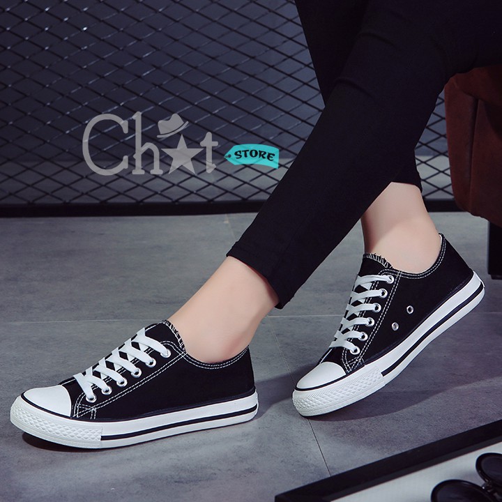 Giày Sneaker Thể Thao Cổ Thấp, Cổ Cao Nhiều Màu Dây Buộc Thanh Lý Xả Kho Lẻ Size Nam Nữ