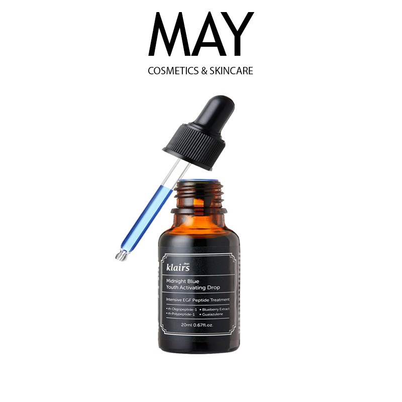 Tinh Chất Serum DEAR, KLAIRS MIDNIGHT Blue Youth Activating Drop Phục Hồi Da Sau Mụn Serum 20ml