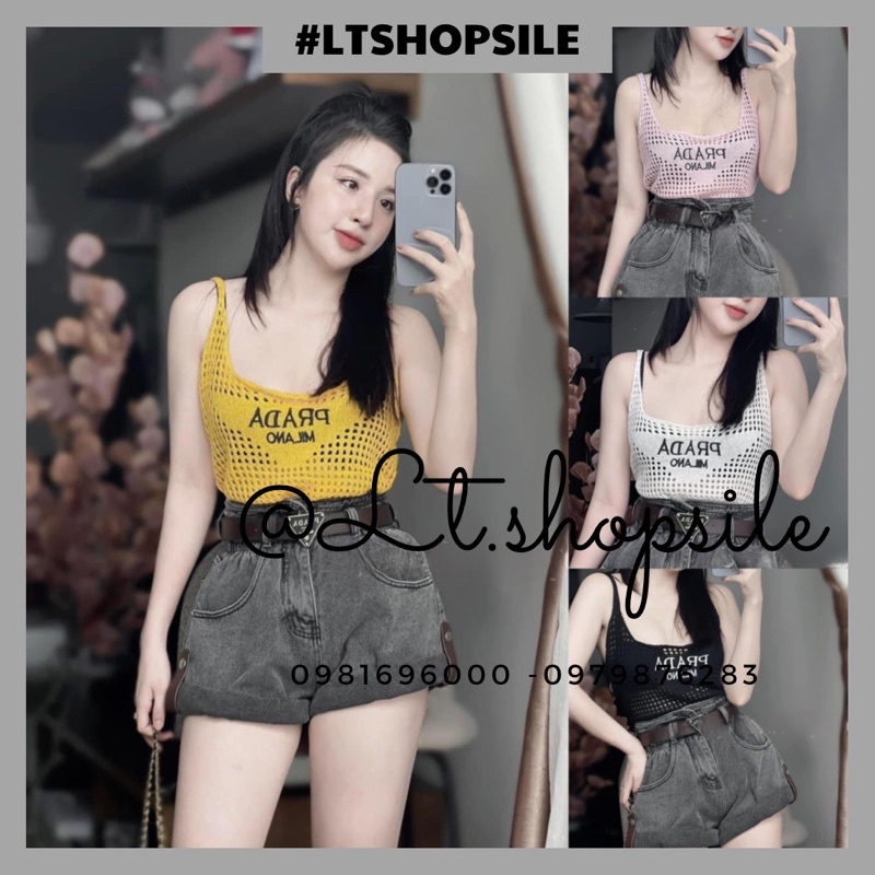 Áo Len Lỗ Tank Top P r a..da cực hot
