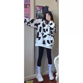 Áo hoodie bò sữa