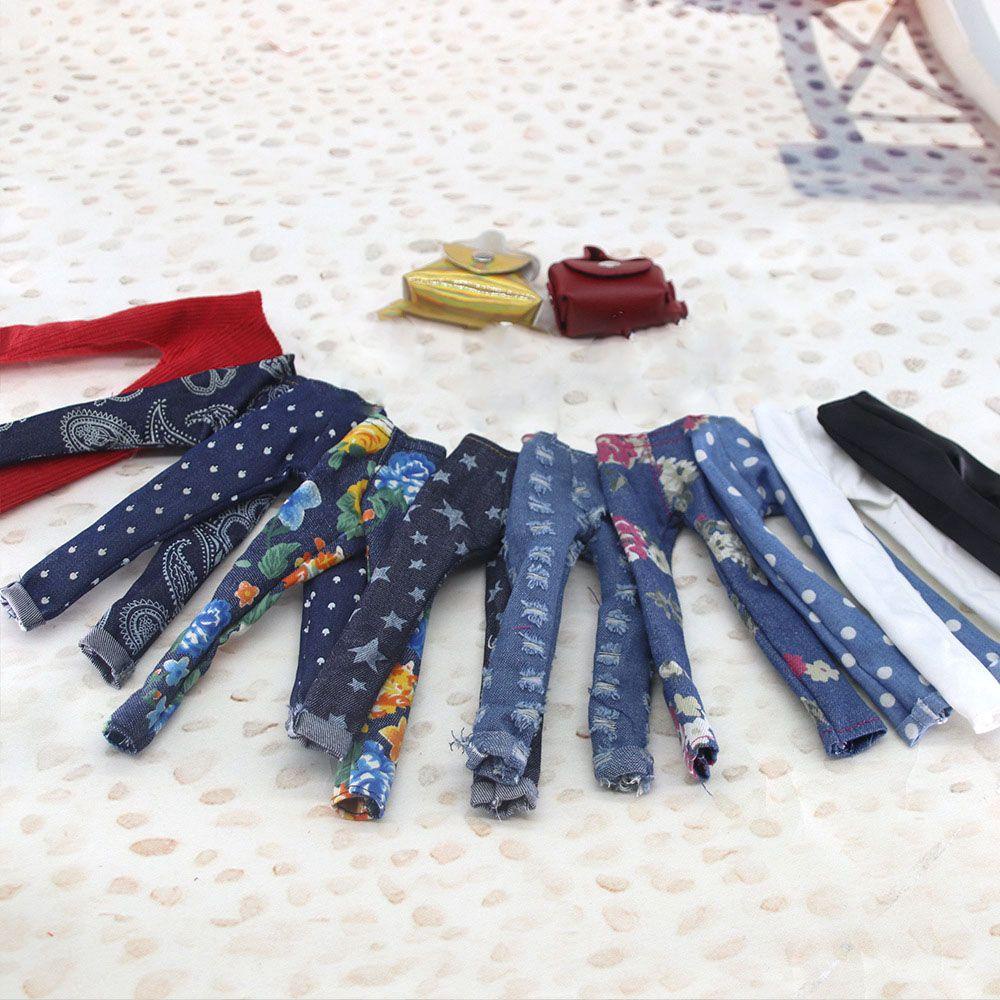 BEBETTERM Quần Jeans Hoa Thời Trang Cho Búp Bê Tỉ Lệ 1 / 6 11.5 &quot;