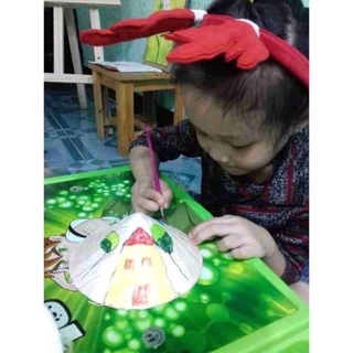 Nón lá mini cho bé mầm non vẽ hình