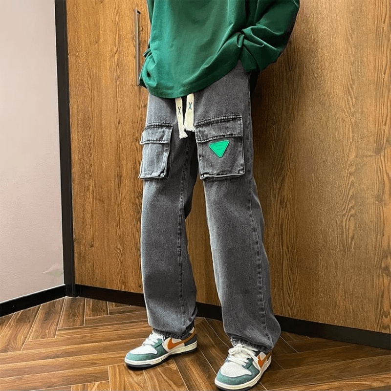 Quần jeans Dài Nhiều Túi Thời Trang Hàn Quốc Cho Nam size S-3XL