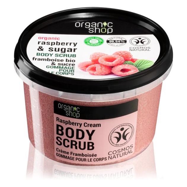 Tẩy Tế Bào Chết Toàn Thân Organic Shop Organic Raspberry &amp; Sugar Body Scrub (250mL)