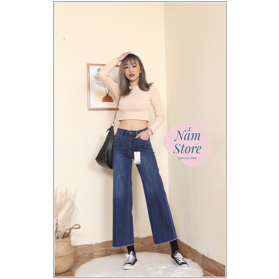 QUẦN JEANS ỐNG SUÔNG TUA RUA CHUẨN ĐẸP
