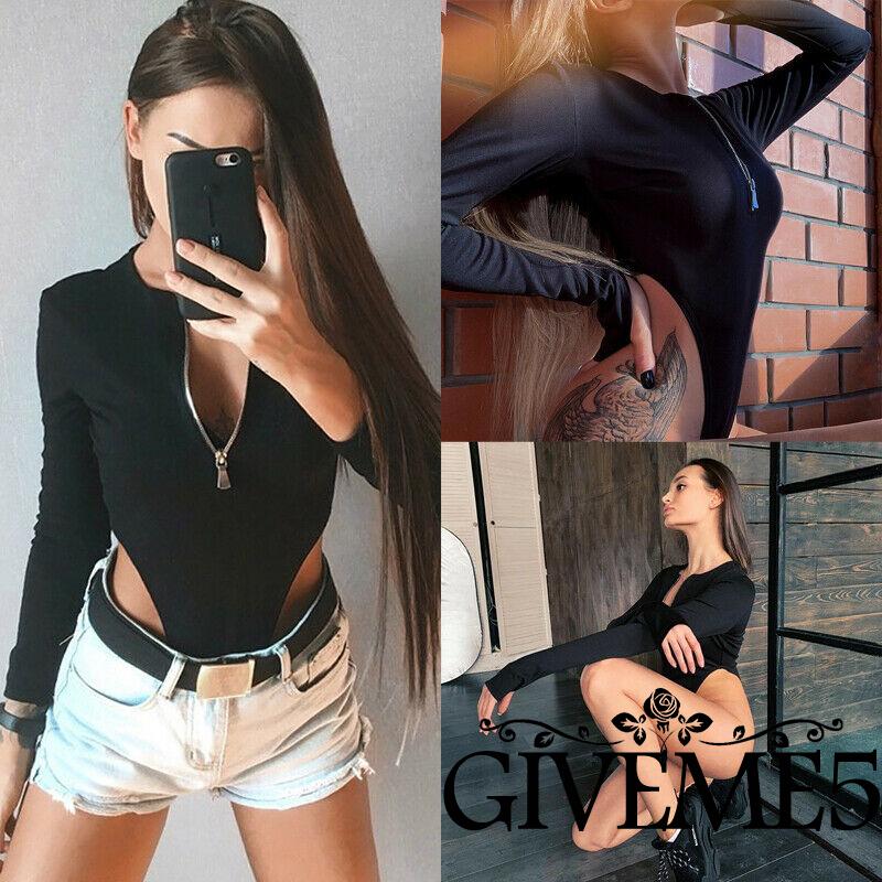 Áo liền quần dài tay màu trơn thời trang quyến rũ dành cho nữ