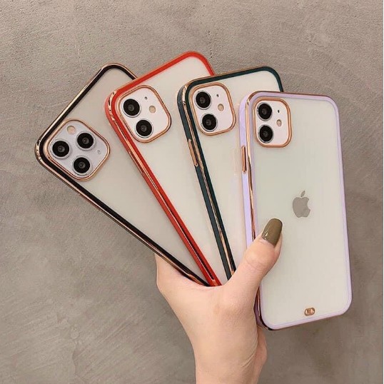 Ốp giả iphone 12 - Ốp lưng silicon viền màu Vuông Cạnh Likgus iPhone 7 Plus/ 8 Plus/ XS/ XS Max/ 11/ 11 Pro/ 11 Pro Max