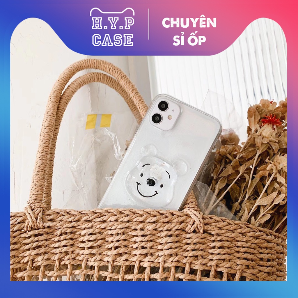 Ốp Lưng Iphone Hình Gấu Trong Nhũ Phát Sáng Loại 1 Dày Dặn Bóng Đẹp (09) | BigBuy360 - bigbuy360.vn