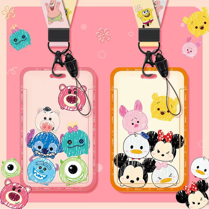 Dây Đeo Thẻ Tên Họa Tiết Hoạt Hình Disney