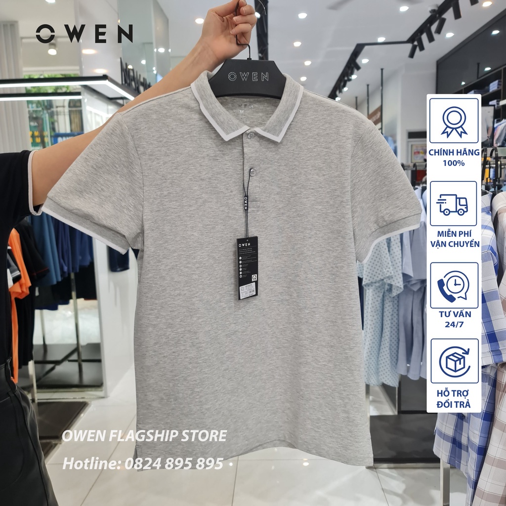 OWEN - (FREESHIP) Áo Polo nam cao cấp chất liệu cotton thoáng mát co dãn Mã APV220304