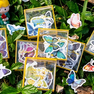 Suuuny 40 Sticker Miếng Dán Trang Trí Nhật Ký Hình Bươm Bướm