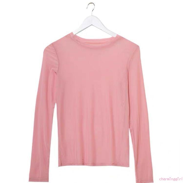 QAQ-Women Long Sleeve Tops with Solid Color Bottoming Shirt Casual Style Clothing