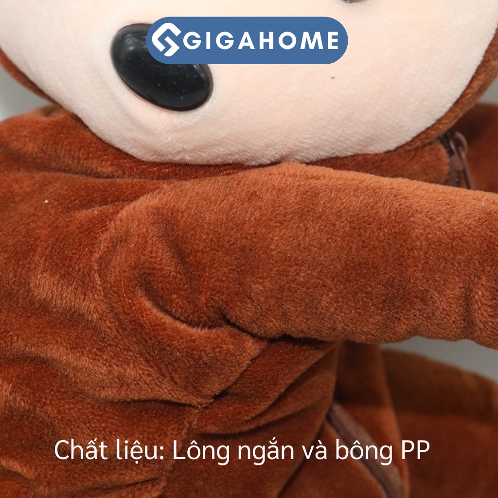 Hộp Đựng Khăn Giấy Rút Treo Vai Ghế Ô Tô Hình Chú Khỉ Ngộ Nghĩnh GIGAHOME 8364