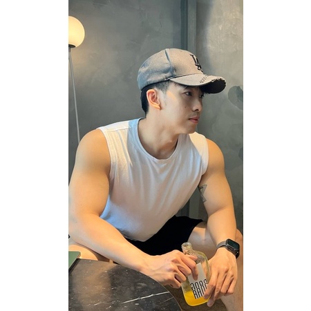 áo thun áo ba lỗ mỏng, vải cotton mát lạnh tập gym, mặc lót trong sơ mi, chạy bộ Stepn brand gió một chiều-taste of men