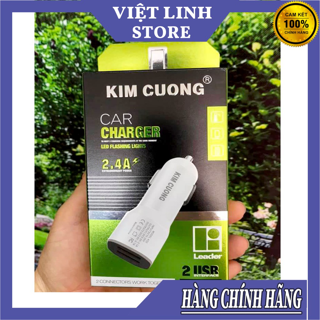 Tẩu sạc nhanh ô tô chính hãng kim cương K22, 2 cổng ,sạc nhanh - Việt Linh Store