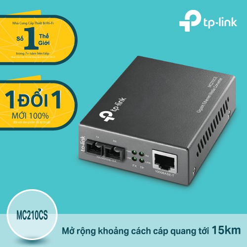 [Mã ELMALL10 giảm 10% đơn 500K] Bộ Chuyển Đổi Quang Điện TP-Link MC210CS Single-Mode Gigabit